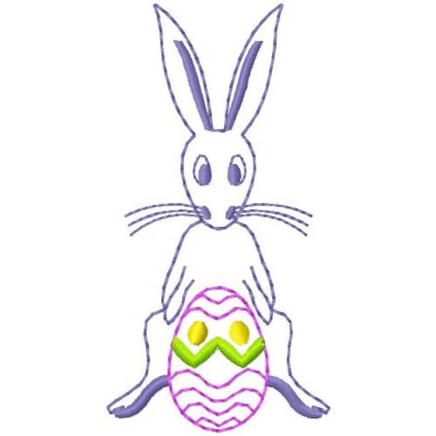 Picture of Bunny and Egg Machine Embroidery Design