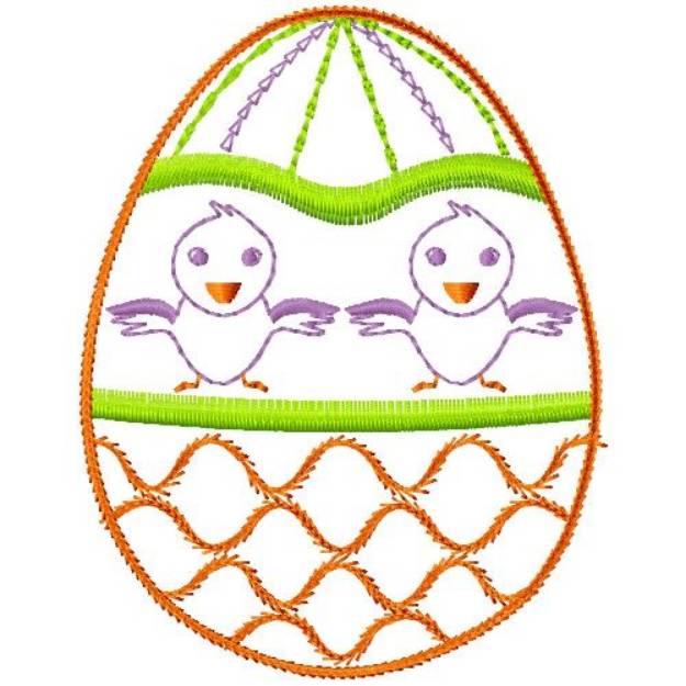Picture of Chicks and Eggs Machine Embroidery Design