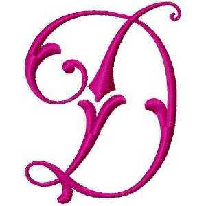 Picture of Curly Monogram D Machine Embroidery Design