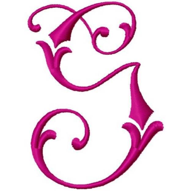 Picture of Curly Monogram G Machine Embroidery Design