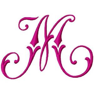 Picture of Curly Monogram M Machine Embroidery Design