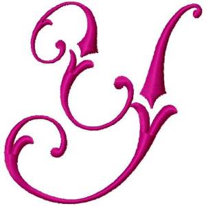 Picture of Curly Monogram Y Machine Embroidery Design