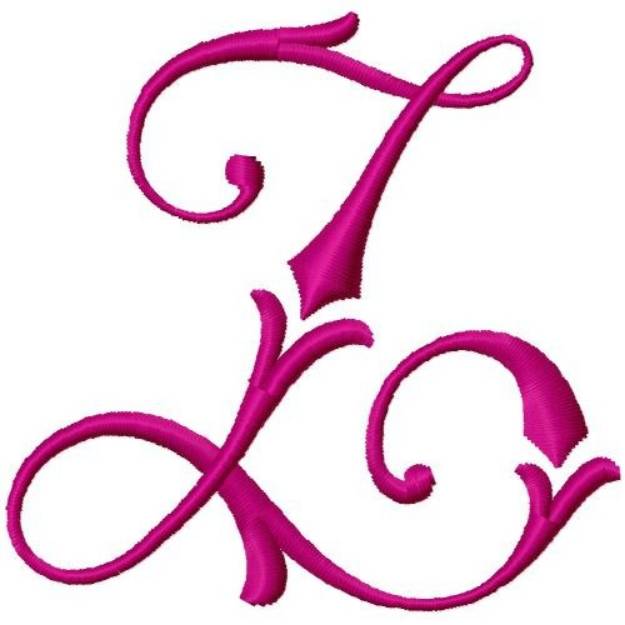Picture of Curly Monogram Z Machine Embroidery Design