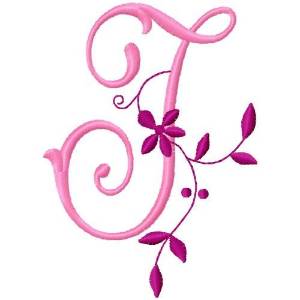 Picture of Floral Monogram  J Machine Embroidery Design