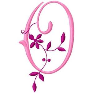 Picture of Floral Monogram  O Machine Embroidery Design