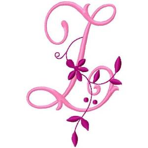 Picture of Floral Monogram  Z Machine Embroidery Design