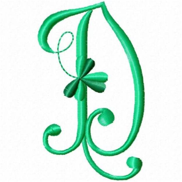 Picture of Shamrock Monogram D Machine Embroidery Design