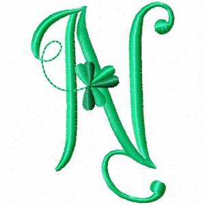 Picture of Shamrock Monogram N Machine Embroidery Design
