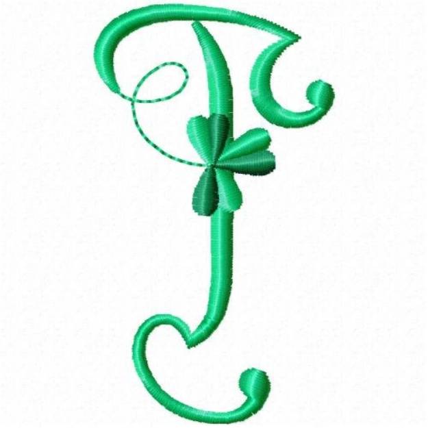 Picture of Shamrock Monogram T Machine Embroidery Design