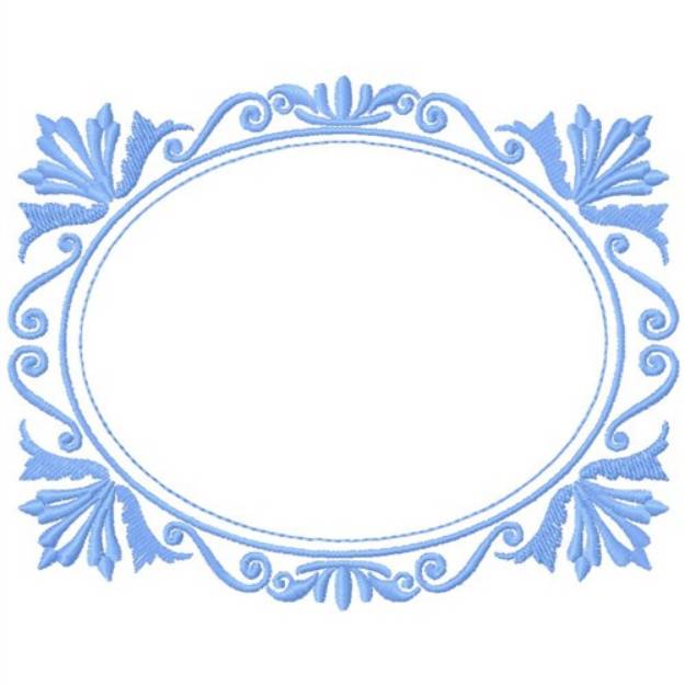 Picture of Oval Frame Machine Embroidery Design