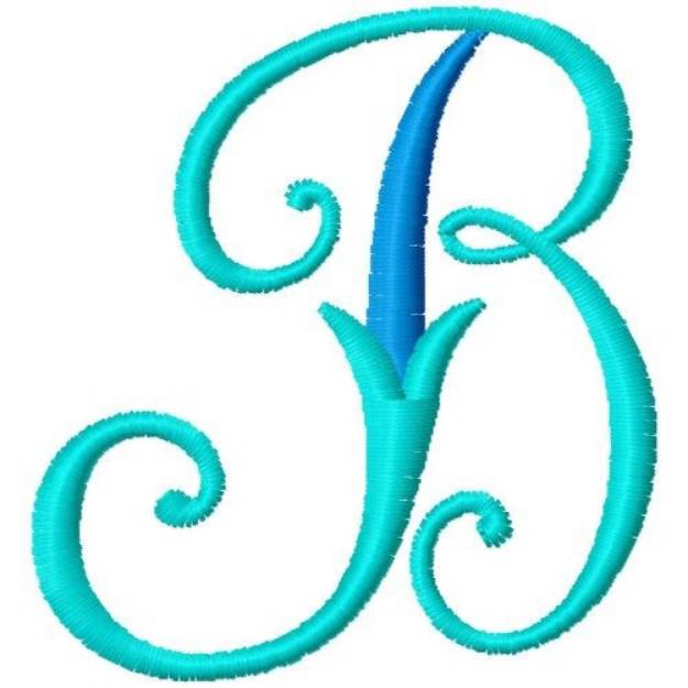 Picture of Blue Monogram Font B Machine Embroidery Design