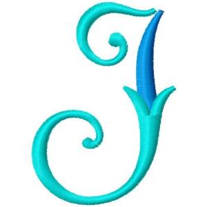 Picture of Blue Monogram Font I Machine Embroidery Design