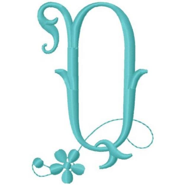 Picture of Floral Monogram Font Q Machine Embroidery Design