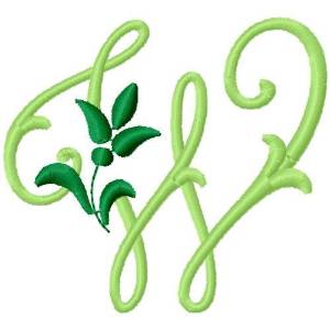 Picture of Greenery Monogram Font W Machine Embroidery Design