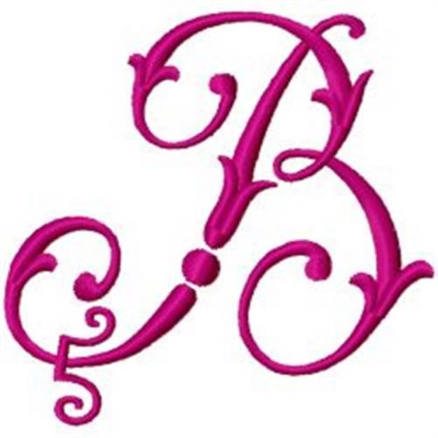 Picture of Fancy Monogram B Machine Embroidery Design