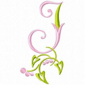 Picture of Monogram Floral I Machine Embroidery Design
