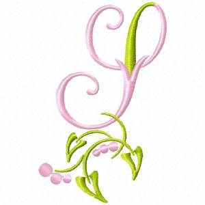Picture of Monogram Floral S Machine Embroidery Design