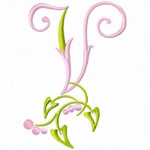 Picture of Monogram Floral V Machine Embroidery Design