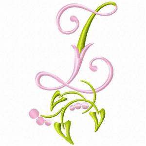 Picture of Monogram Floral Z Machine Embroidery Design