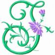 Picture of Monogram Flower J Machine Embroidery Design