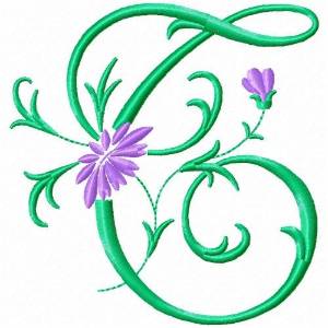 Picture of Monogram Flower T Machine Embroidery Design