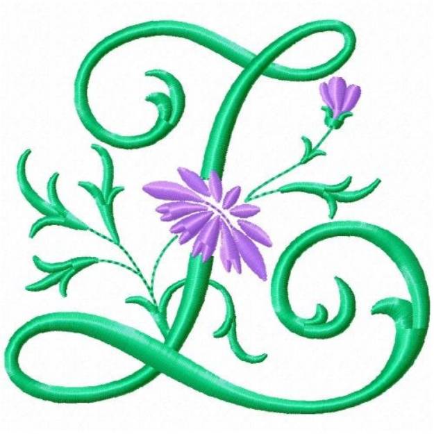Picture of Monogram Flower Z Machine Embroidery Design
