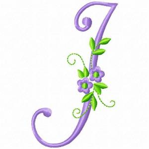 Picture of Monogram Flower I Machine Embroidery Design