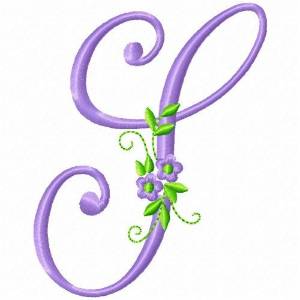 Picture of Monogram Flower S Machine Embroidery Design