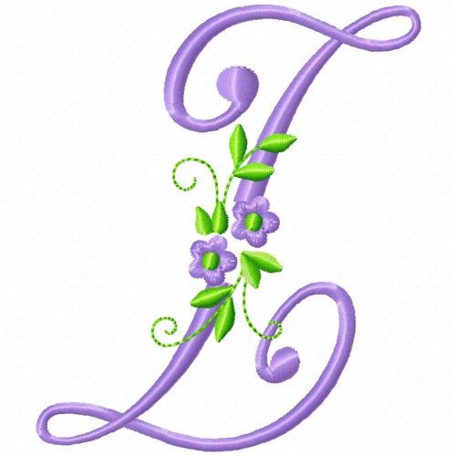 Monogram Flower Z Machine Embroidery Design