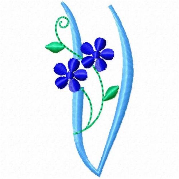 Picture of Monogram Blossom V Machine Embroidery Design