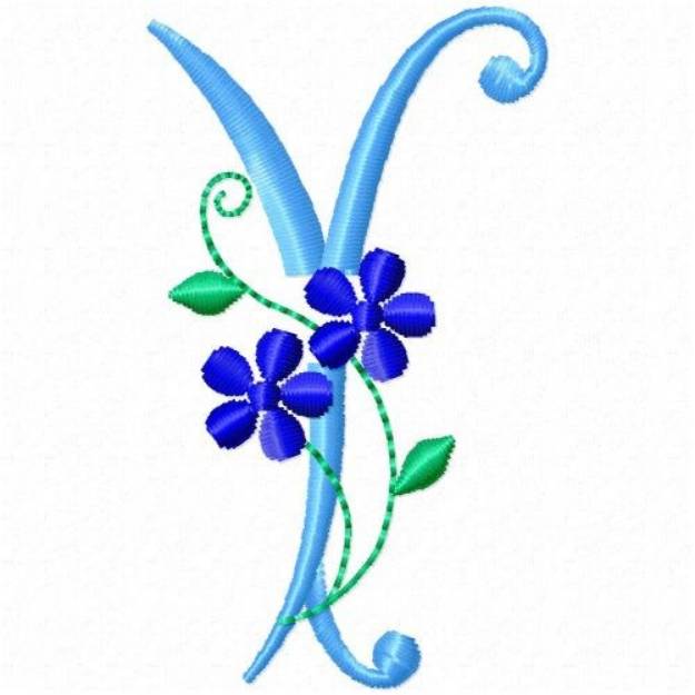 Picture of Monogram Blossom Y Machine Embroidery Design