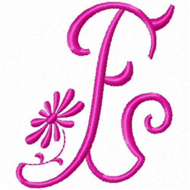 Picture of Monogram Pink E Machine Embroidery Design