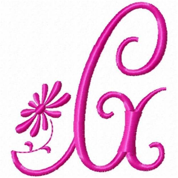 Picture of Monogram Pink G Machine Embroidery Design