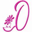 Picture of Monogram Pink O Machine Embroidery Design