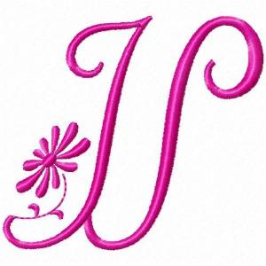 Picture of Monogram Pink U Machine Embroidery Design