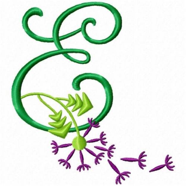Picture of Monogram Bloom E Machine Embroidery Design