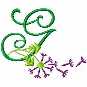Picture of Monogram Bloom G Machine Embroidery Design
