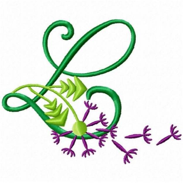 Picture of Monogram Bloom L Machine Embroidery Design