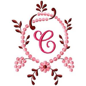 Picture of Fancy Monograms C Machine Embroidery Design