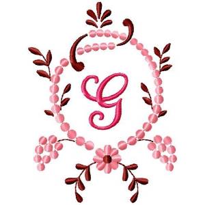 Picture of Fancy Monograms G Machine Embroidery Design