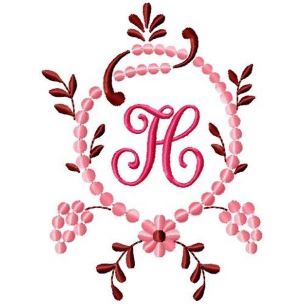 Picture of Fancy Monograms H Machine Embroidery Design