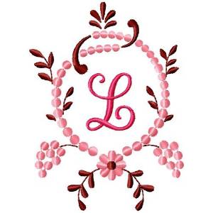 Picture of Fancy Monograms L Machine Embroidery Design