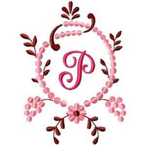 Picture of Fancy Monograms P Machine Embroidery Design