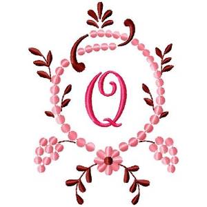 Picture of Fancy Monograms Q Machine Embroidery Design