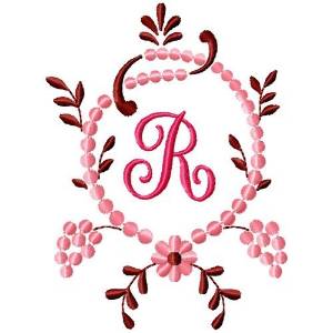 Picture of Fancy Monograms R Machine Embroidery Design