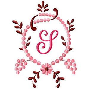 Picture of Fancy Monograms S Machine Embroidery Design