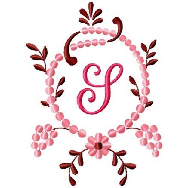 Picture of Fancy Monograms S Machine Embroidery Design
