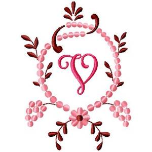Picture of Fancy Monograms V Machine Embroidery Design
