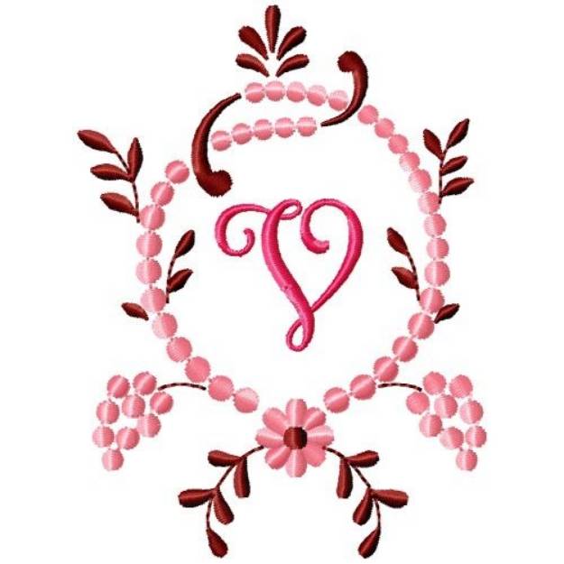 Picture of Fancy Monograms V Machine Embroidery Design