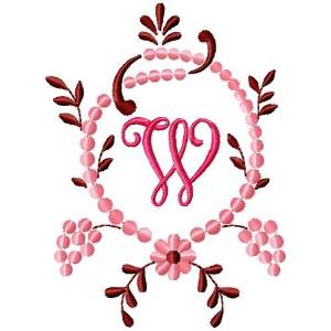 Picture of Fancy Monograms W Machine Embroidery Design